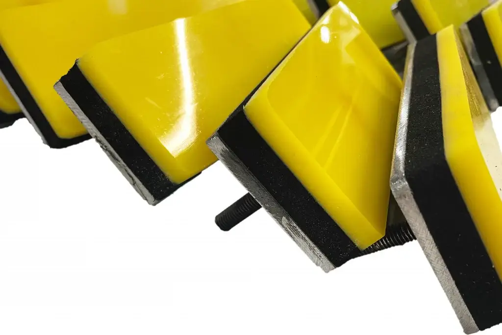 Tampon stroppeur - bi-matière Mousse EPDM + PU Jaune